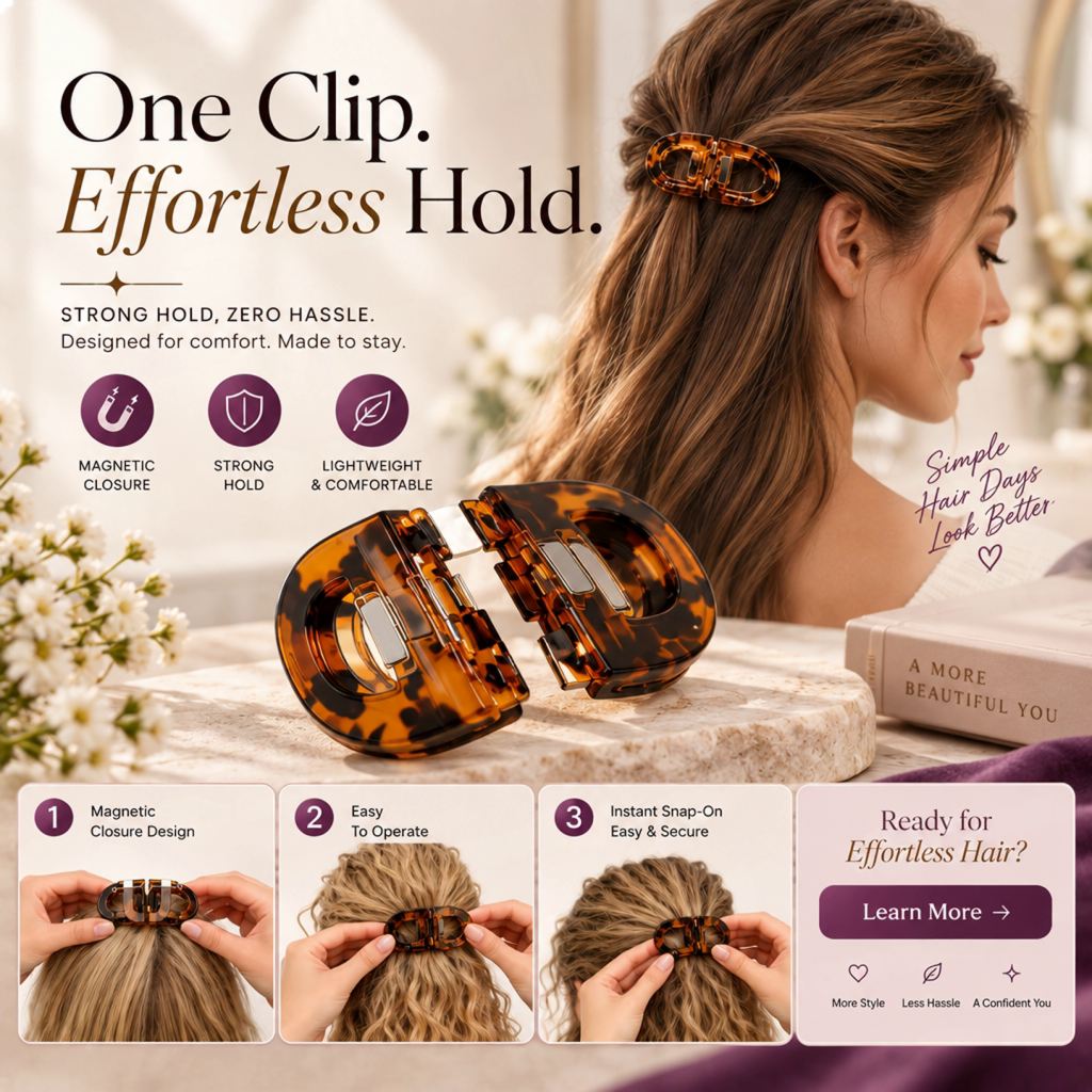 Magnetic Hair Clips for Women